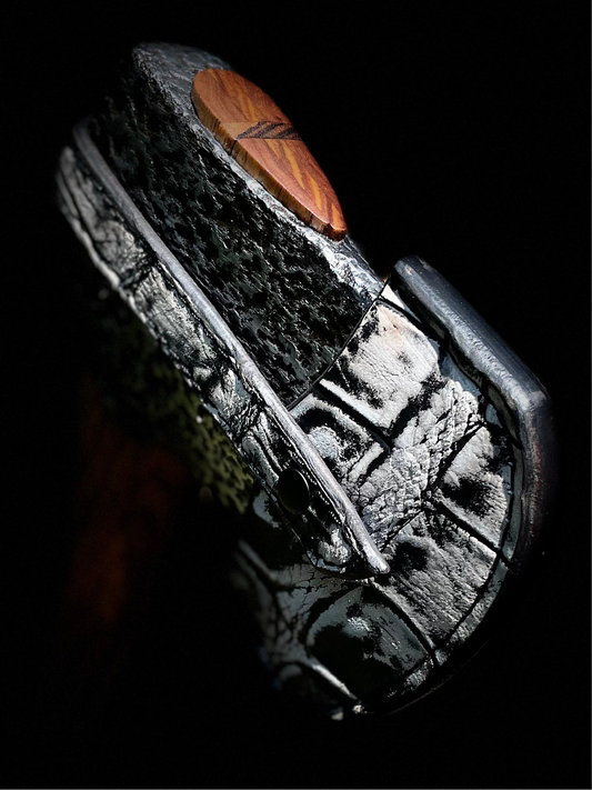 Handmade Hickory Octagonal Handle w/ Black Limba Palm Swell