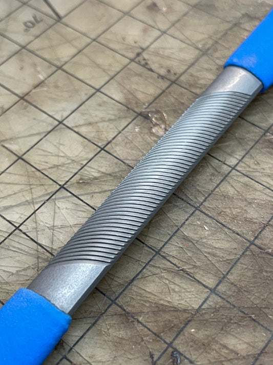 Iwasaki Half-Round Draw File {Blue Handle}