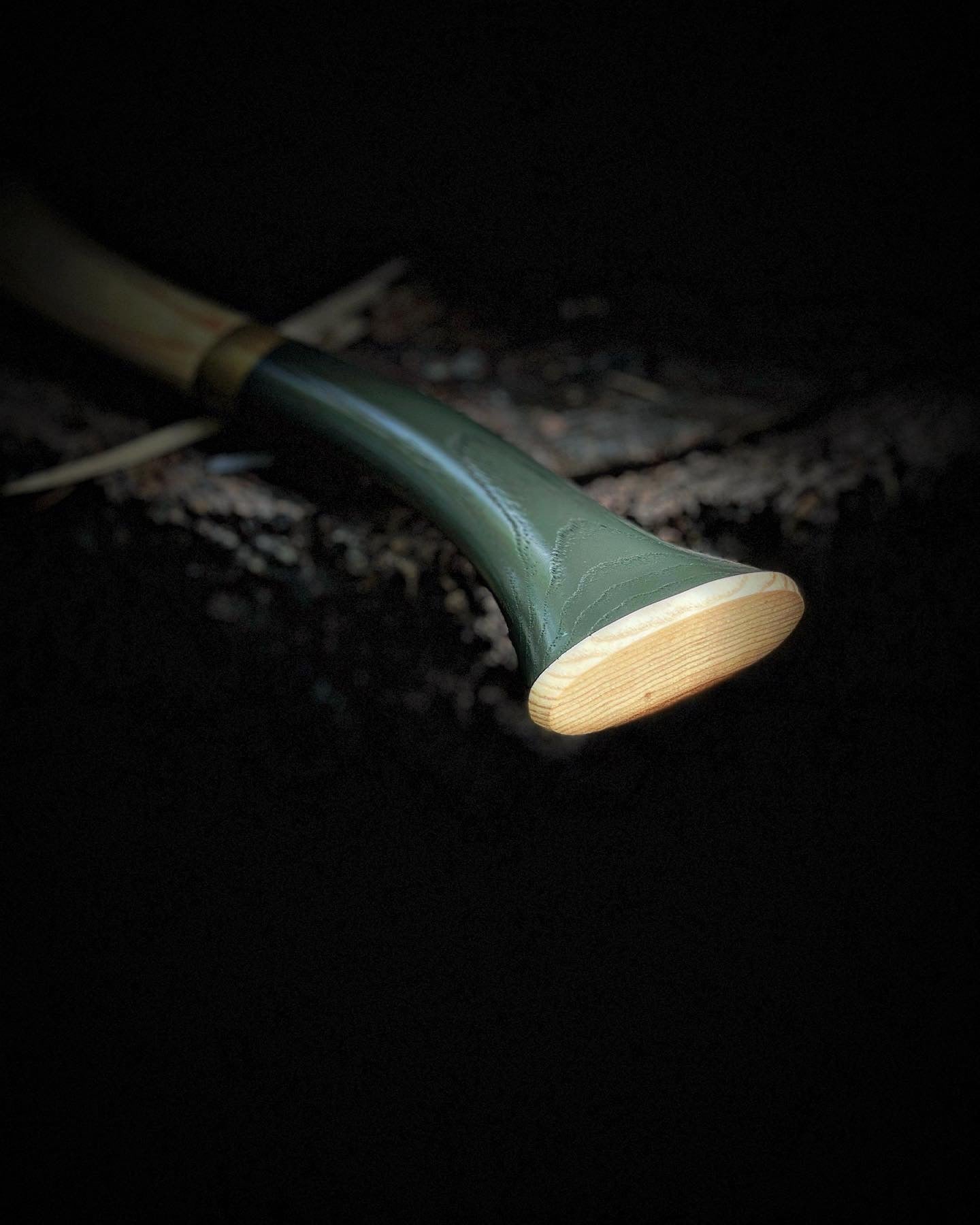 OD Green & Gold Hatchet - Hickory Handle - Painted