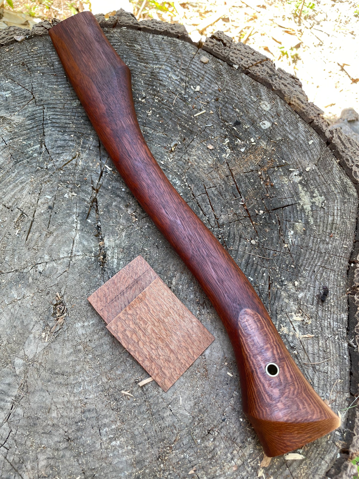 Hatchet Handles - Jarrah Wood with Laminate palm swells