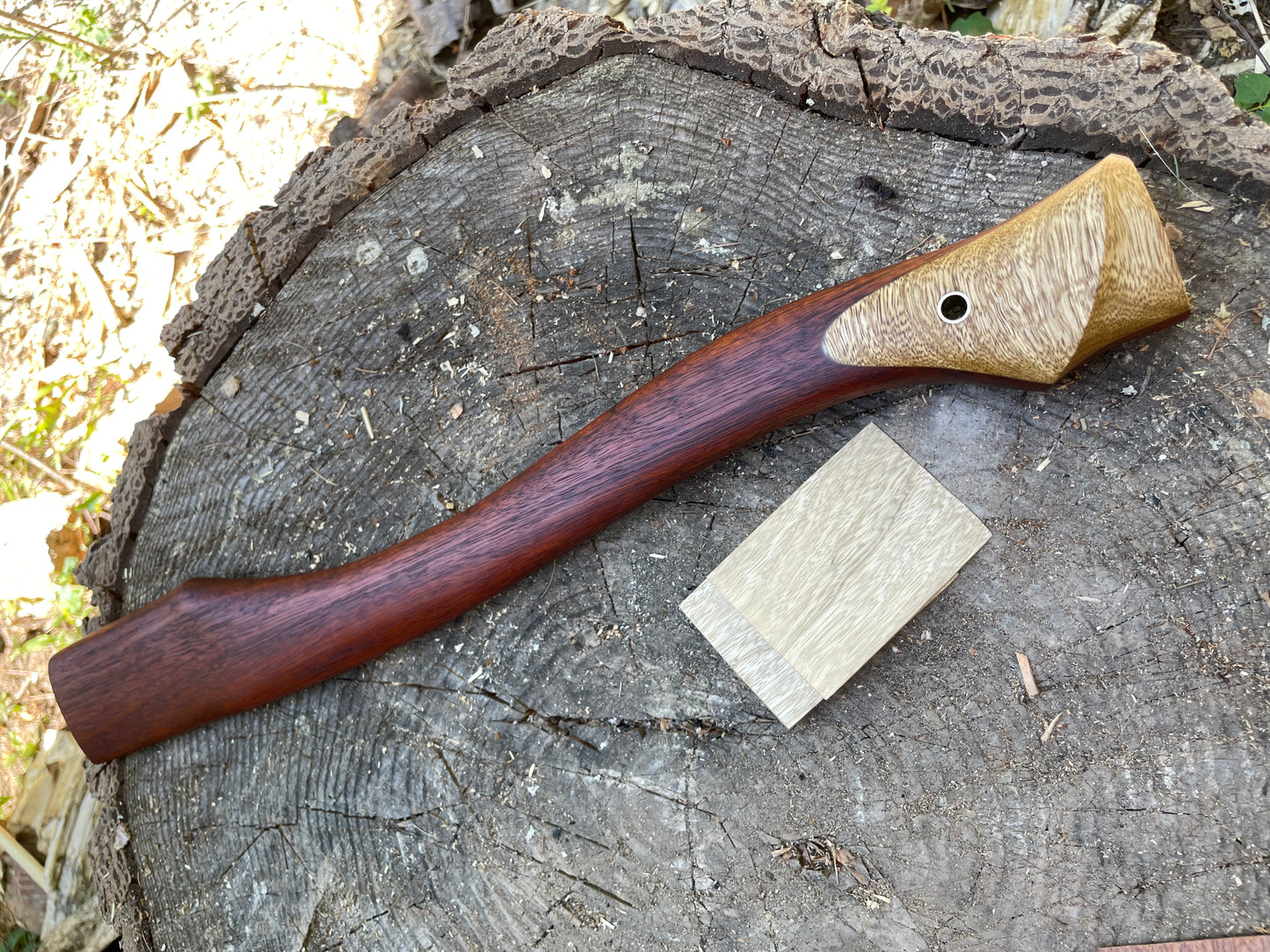 Hatchet Handles - Jarrah Wood with Laminate palm swells