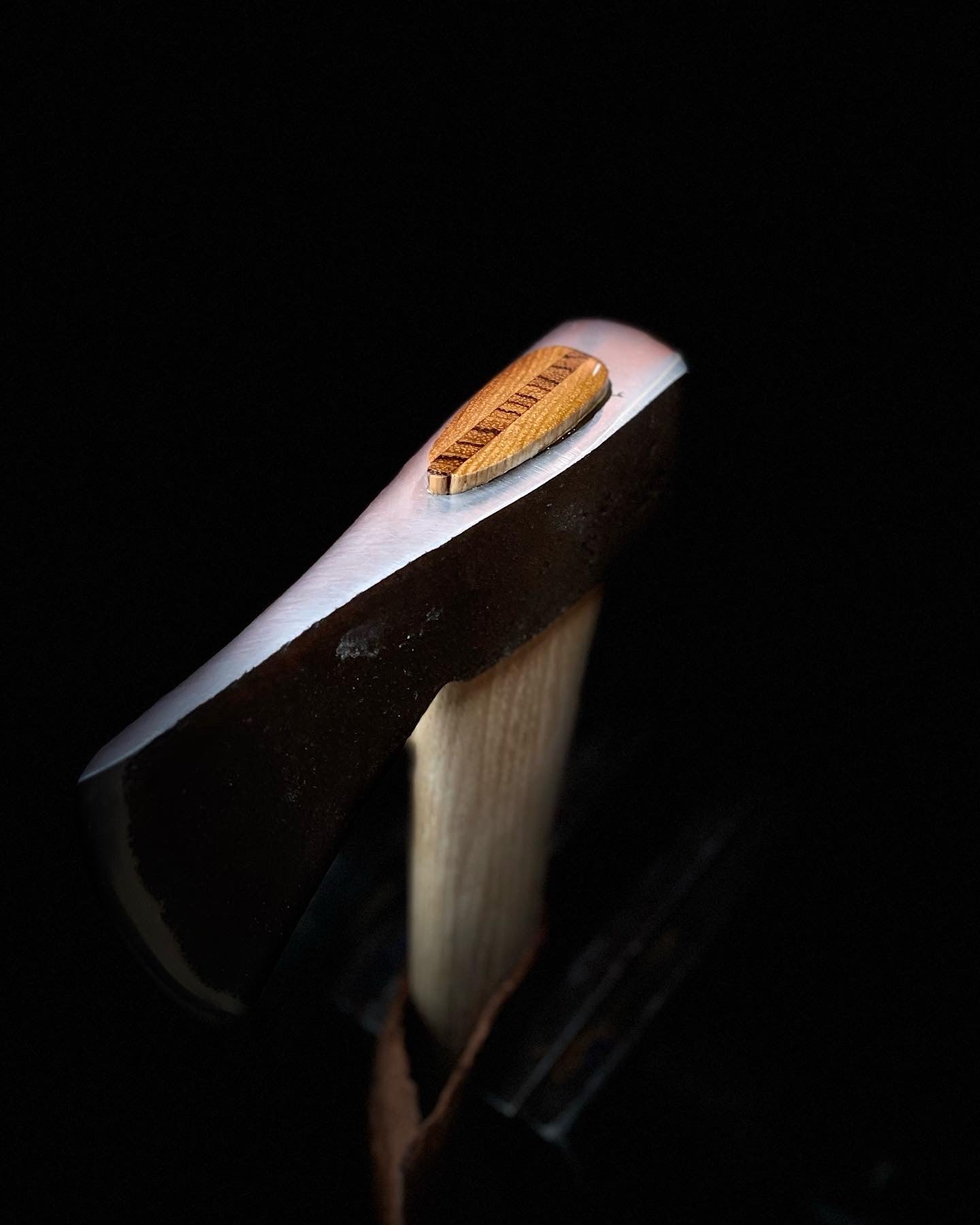 Hudson Bay Pattern axe - Hickory handle with laminate palm swell (Jarrah, Red G10, Zebra wood)