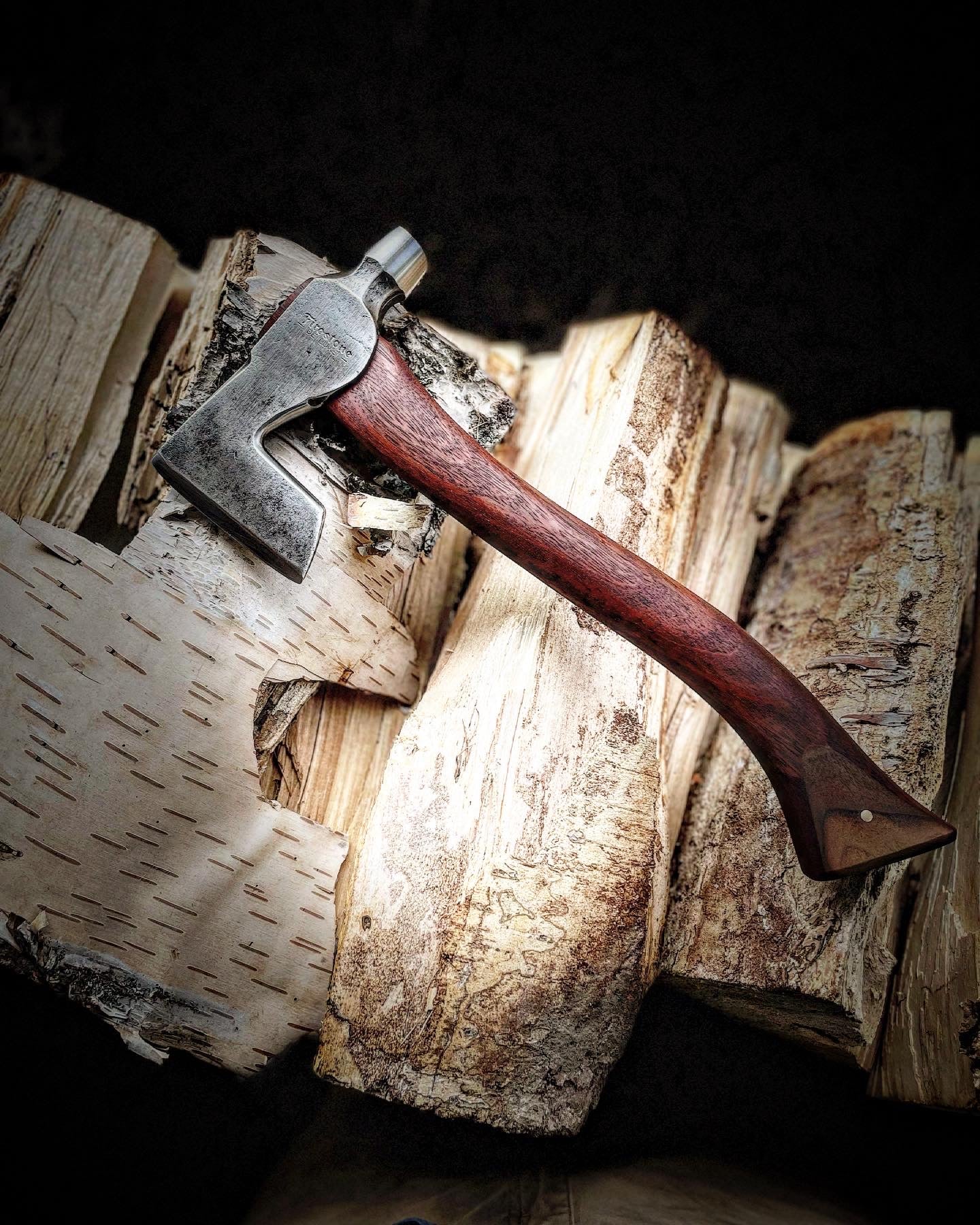 Firestone Half-Hatchet Jarrah w/walnut swell - Brass pins