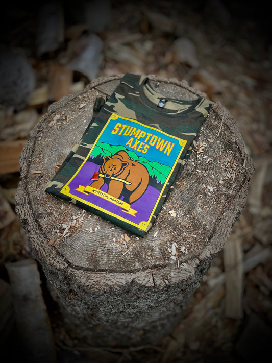 Stumptown Axes Camo Bear T-Shirt