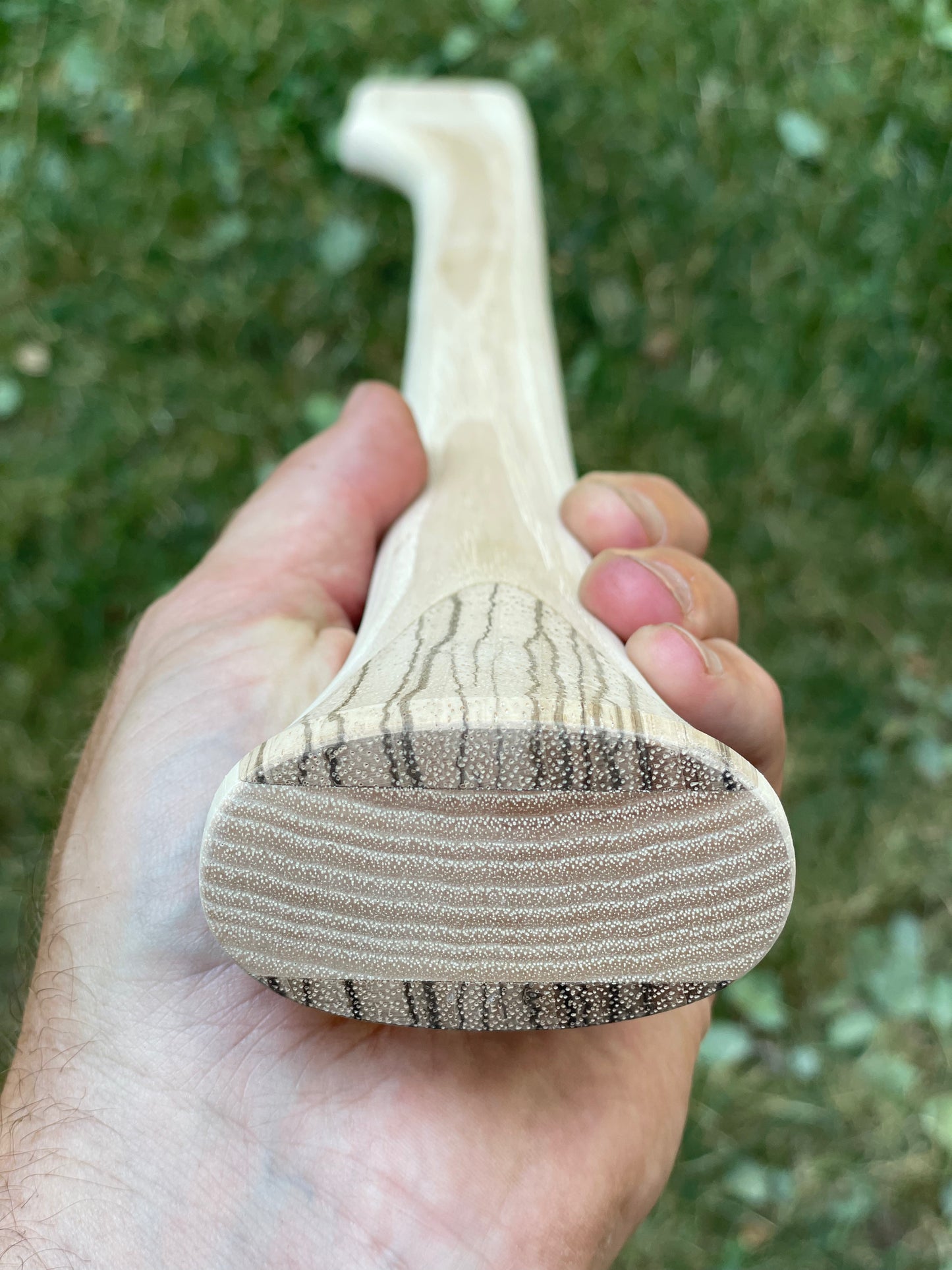 28" Straight Hickory Handle and zebra wood palm swell