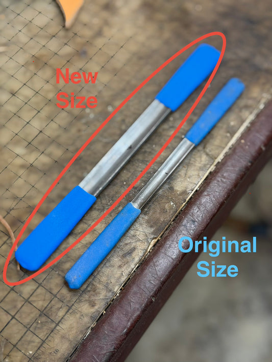 (NEW) Iwasaki Large Half-Round Draw File {Blue Handle}